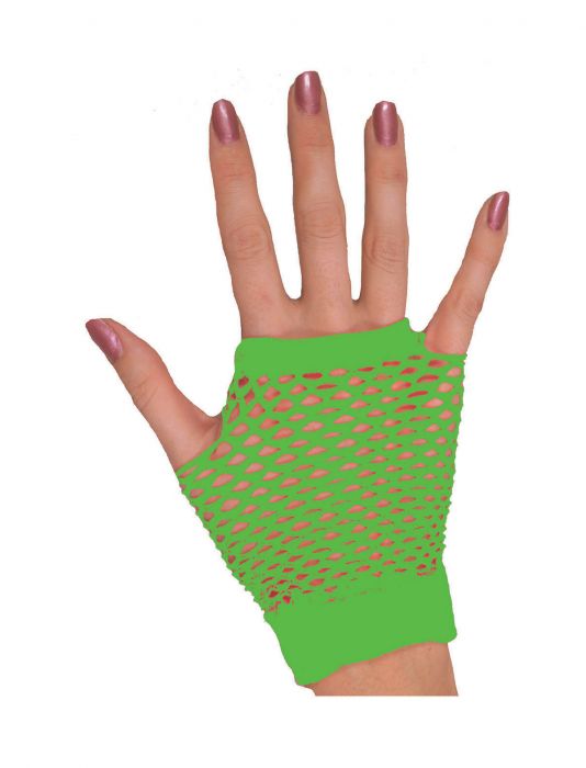 verkoop - attributen - Handschoenen - Handschoenen net kort fluo groen